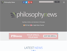 Tablet Screenshot of philosophynews.com